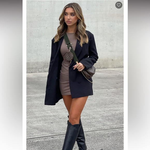 Chain Reaction Oversized Blazer Black - Picture 1 of 6